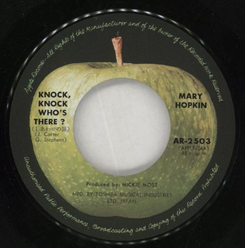 Mary Hopkin Knock Knock Who's There 7" vinyl single (7 inch record / 45) Japanese MHP07KN208038