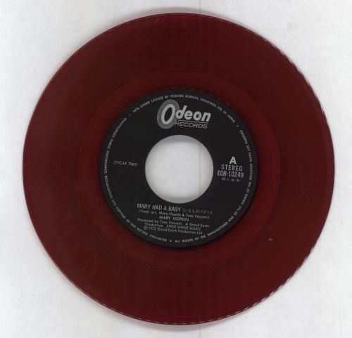 Mary Hopkin Mary Had A Baby - Red Vinyl 7" vinyl single (7 inch record / 45) Japanese MHP07MA785283