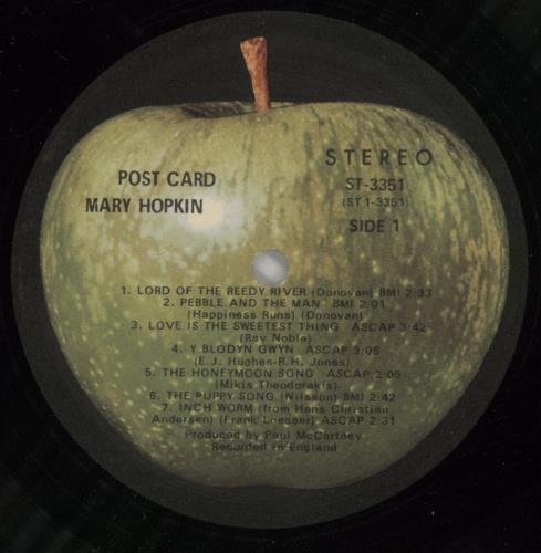 Mary Hopkin Post Card vinyl LP album (LP record) US MHPLPPO799843