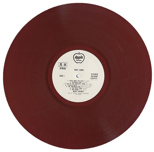 Mary Hopkin Postcard - Red Vinyl + Obi vinyl LP album (LP record) Japanese MHPLPPO472097