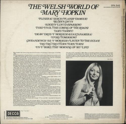 Mary Hopkin The Welsh World Of Mary Hopkin + Photo vinyl LP album (LP record) UK MHPLPTH873927