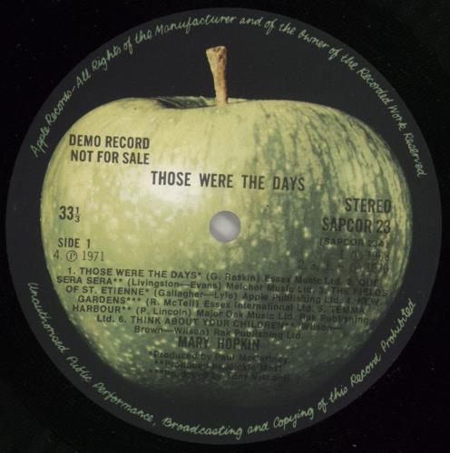 Mary Hopkin Those Were The Days vinyl LP album (LP record) UK MHPLPTH449291