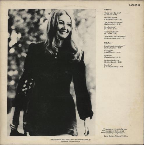 Mary Hopkin Those Were The Days vinyl LP album (LP record) UK MHPLPTH449291