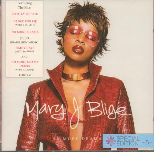 Mary J Blige No More Drama CD album (CDLP) UK MJBCDNO214635
