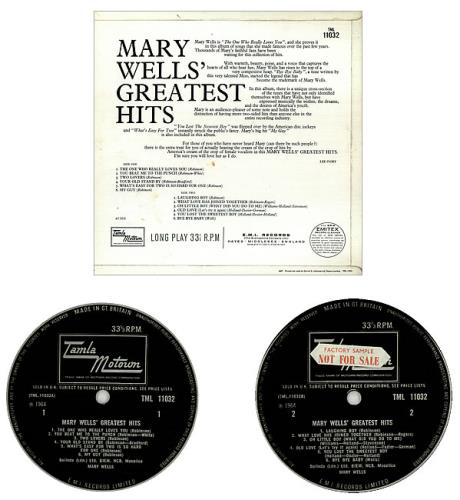 Mary Wells Greatest Hits vinyl LP album (LP record) UK MRWLPGR450613
