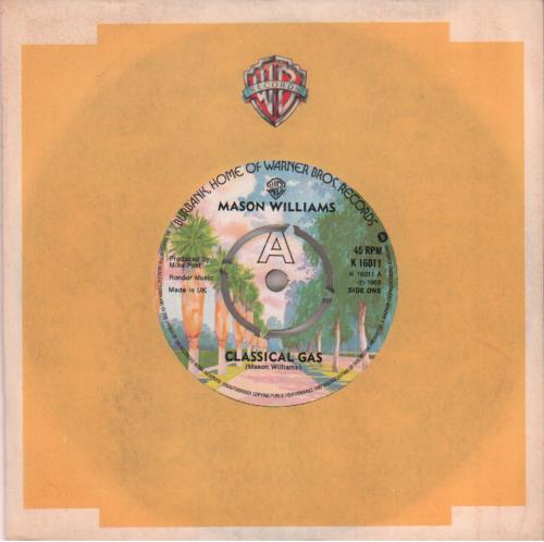 Mason Williams Classical Gas - 4 Pr 7" vinyl single (7 inch record / 45) UK MAW07CL645468