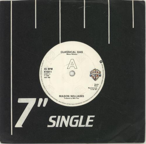Mason Williams Classical Gas 7" vinyl single (7 inch record / 45) UK MAW07CL701287