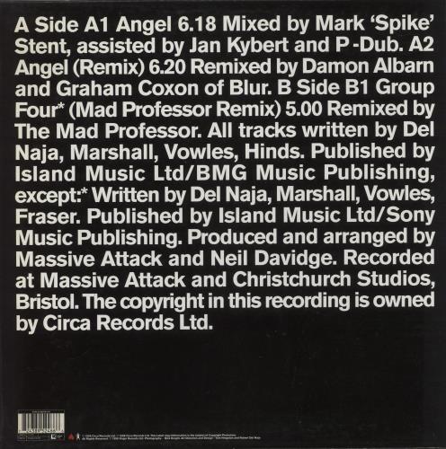Massive Attack Angel 12" vinyl single (12 inch record / Maxi-single) UK M-A12AN116931