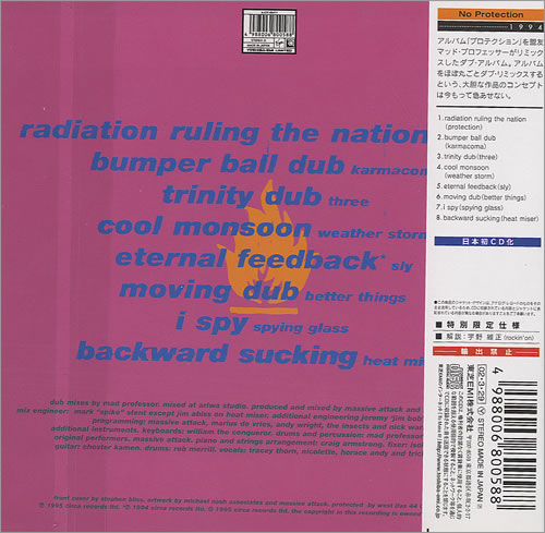 Massive Attack No Protection CD album (CDLP) Japanese M-ACDNO434294