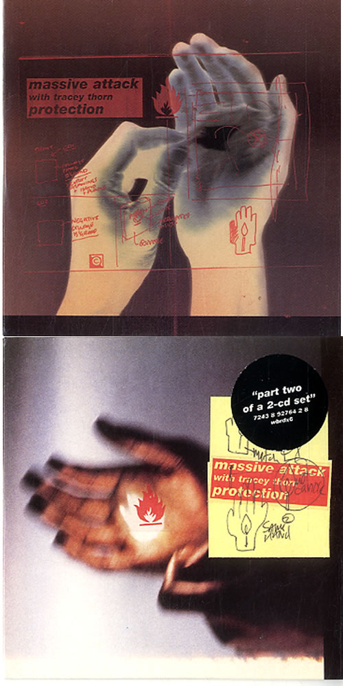 Massive Attack Protection - 2-CD cardboard pack with Sticker 2-CD single set (Double CD single) UK M-A2SPR152978