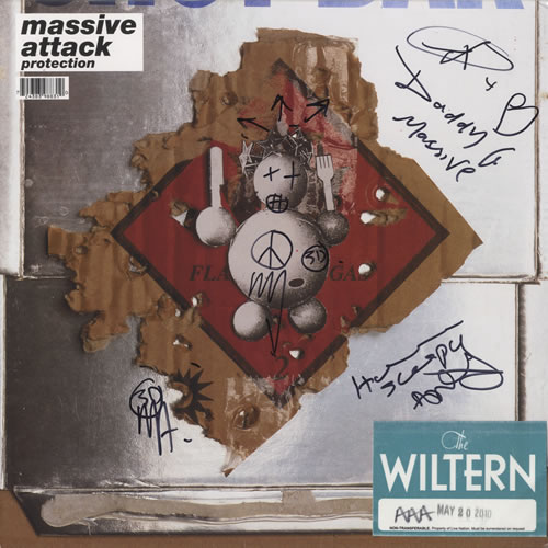 Massive Attack Protection - Autographed vinyl LP album (LP record) UK M-ALPPR531932