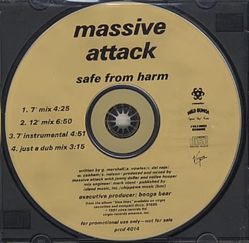 Massive Attack Safe From Harm CD single (CD5 / 5") US M-AC5SA136832