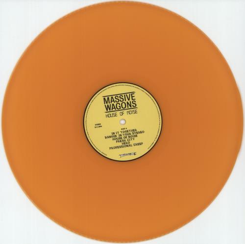 Massive Wagons House Of Noise - Orange Vinyl - Fully Autographed - EX vinyl LP album (LP record) UK 3C9LPHO875419