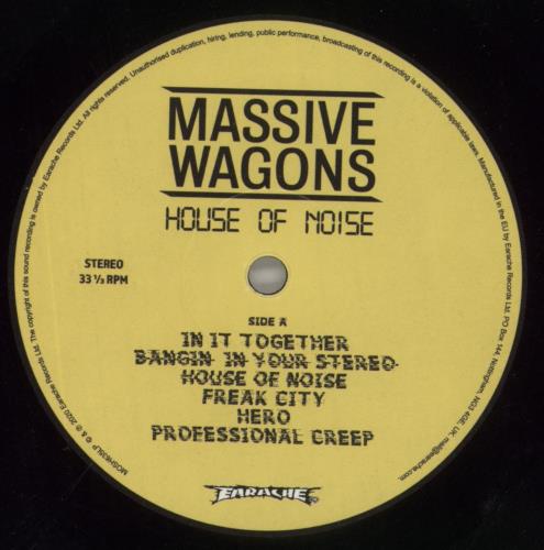 Massive Wagons House Of Noise vinyl LP album (LP record) UK 3C9LPHO858583