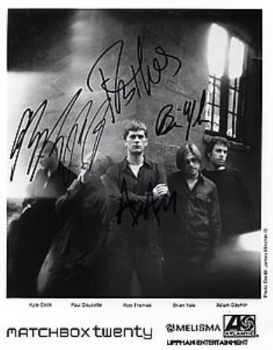 Matchbox 20 Autographed Photo photograph US MBXPHAU265782