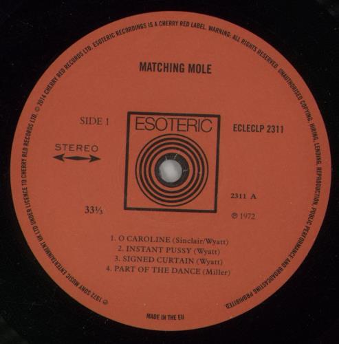 Matching Mole Matching Mole vinyl LP album (LP record) UK MTMLPMA871647