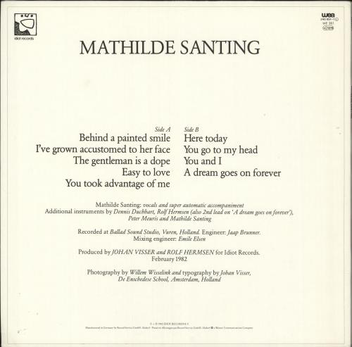Mathilde Santing Mathilde Santing vinyl LP album (LP record) German M71LPMA722780