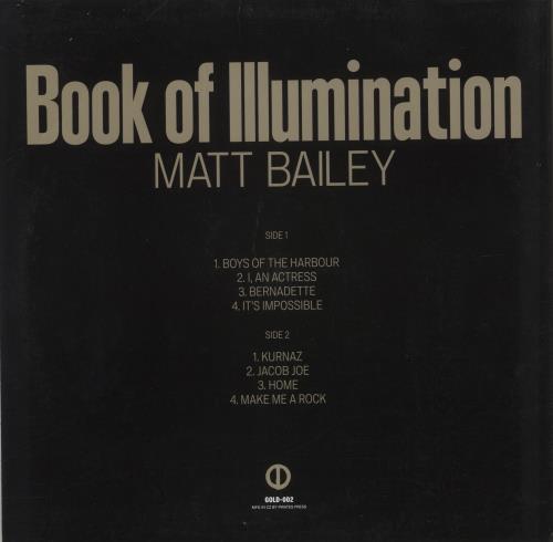 Matt Bailey Book Of Illunination vinyl LP album (LP record) Australian -AXLPBO888129