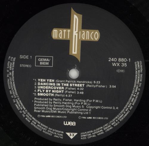 Matt Bianco Matt Bianco vinyl LP album (LP record) UK MTBLPMA244686