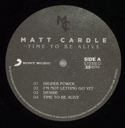 Matt Cardle Time To Be Alive - Autographed 2-LP vinyl record set (Double LP Album) UK M8-2LTI886871