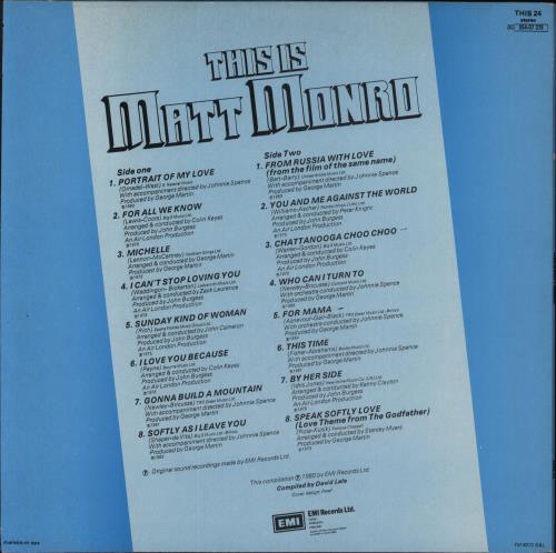 Matt Monro This Is Matt Monro vinyl LP album (LP record) UK MTNLPTH800640