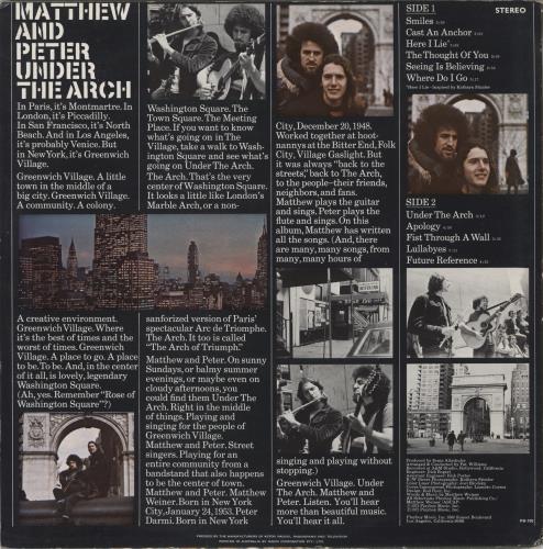Matthew & Peter Under The Arch vinyl LP album (LP record) New Zealand 4N8LPUN790006