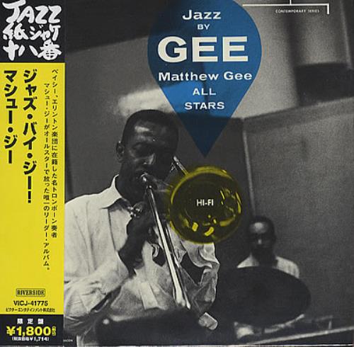 Matthew Gee Jazz By Gee! CD album (CDLP) Japanese M~GCDJA372747