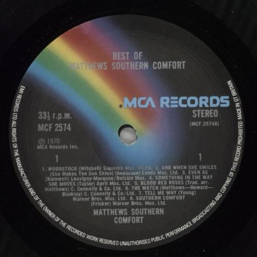 Matthews Southern Comfort Best Of Matthews Southern Comfort vinyl LP album (LP record) UK MTTLPBE425154