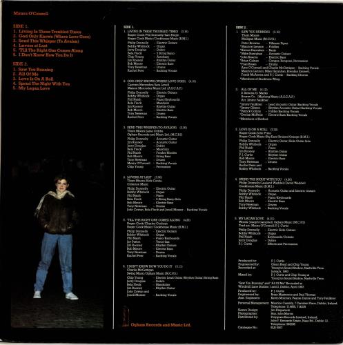 Maura O'Connell Maura O'Connell vinyl LP album (LP record) Irish QG9LPMA692592