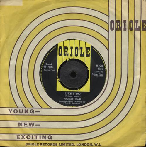 Maureen Evans Like I Do 7" vinyl single (7 inch record / 45) UK ME.07LI387946