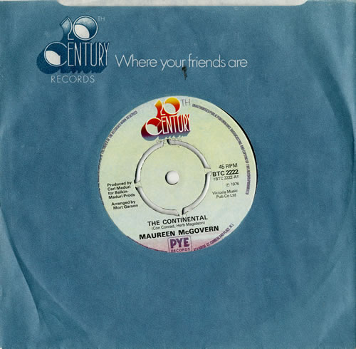 Maureen McGovern The Continental - 4pr 7" vinyl single (7 inch record / 45) UK NS507TH573727