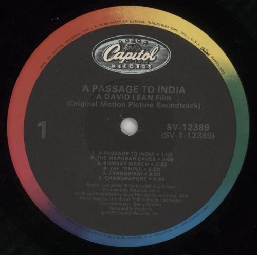 Maurice Jarre A Passage To India vinyl LP album (LP record) US MJALPAP860552