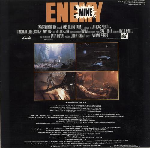 Maurice Jarre Enemy Mine vinyl LP album (LP record) UK MJALPEN692943