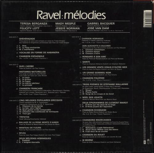Maurice Ravel Ravel M�lodies Vinyl Box Set German RVZVXRA878769