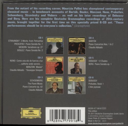 Maurizio Pollini 20th Century CD Album Box Set UK OG6DXTH885793