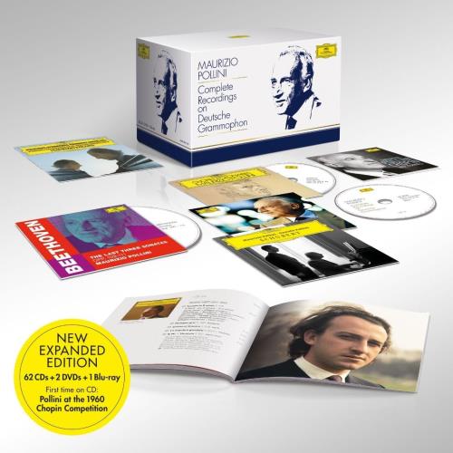 Maurizio Pollini Complete Recordings on Deutsche Grammophon - 62CD+2DVD+1Blu-Ray - Deluxe Box Set - Sealed CD Album Box Set UK OG6DXCO876484