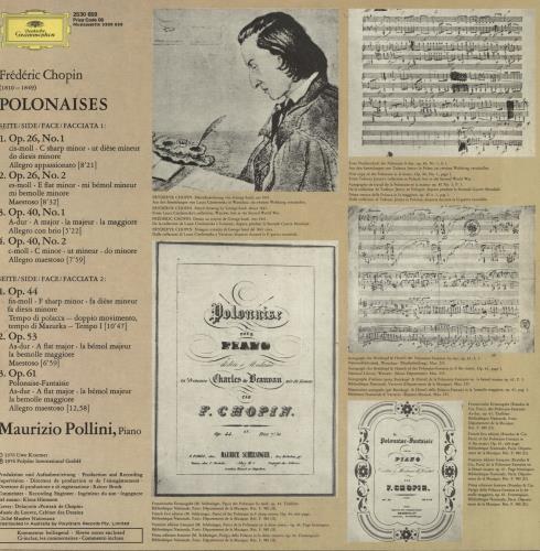 Maurizio Pollini Polonaises vinyl LP album (LP record) Australian OG6LPPO726452