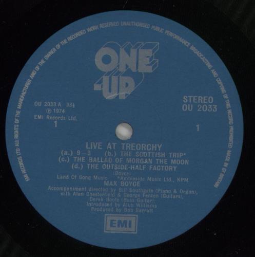 Max Boyce 'Live' At Treorchy vinyl LP album (LP record) UK MXBLPLI374318