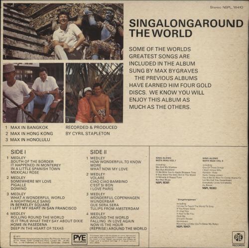 Max Bygraves Singalongamax Vol. 4 vinyl LP album (LP record) UK MXGLPSI491884