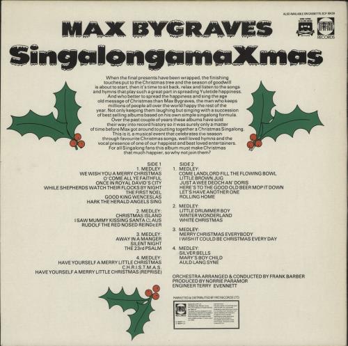 Max Bygraves SingalongamaXmas vinyl LP album (LP record) UK MXGLPSI789995