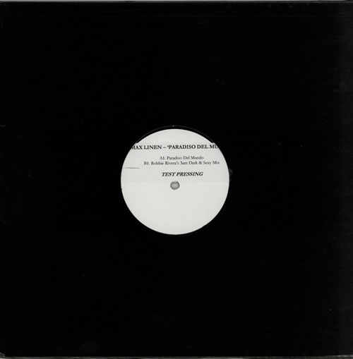 Max Linen Paradiso Del Mundo - Test Pressing 12" vinyl single (12 inch record / Maxi-single) Belgian N5312PA629987