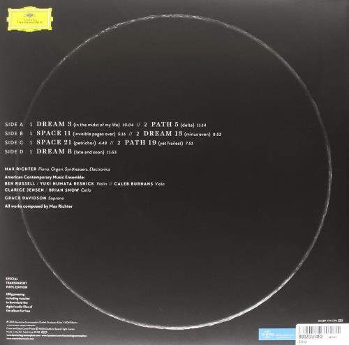 Max Richter From Sleep - 180 Gram Clear Vinyl - Sealed 2-LP vinyl record set (Double LP Album) UK MXT2LFR782158