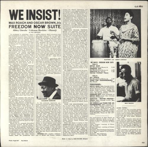 Max Roach Freedom Now Suite vinyl LP album (LP record) Italian MXRLPFR807512