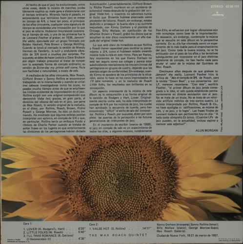 Max Roach Jazz In 3/4 Time vinyl LP album (LP record) Spanish MXRLPJA873273