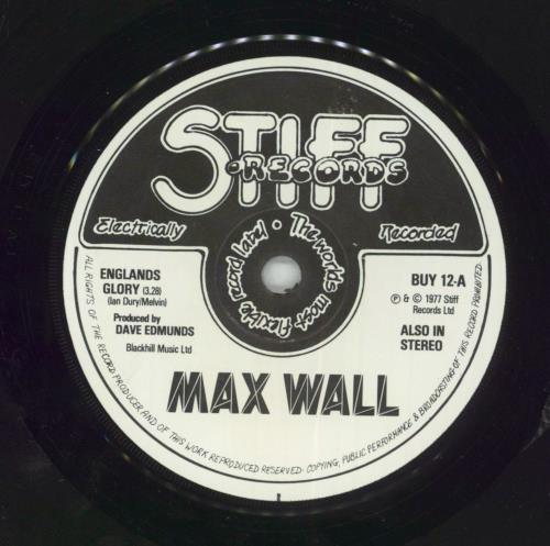 Max Wall England's Glory 7" vinyl single (7 inch record / 45) UK MW407EN451316