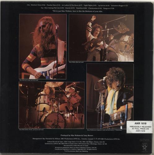 Max Webster Live Magnetic Air vinyl LP album (LP record) Canadian MXWLPLI718593