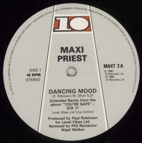 Maxi Priest Dancin' Mood 12" vinyl single (12 inch record / Maxi-single) UK MXP12DA860374