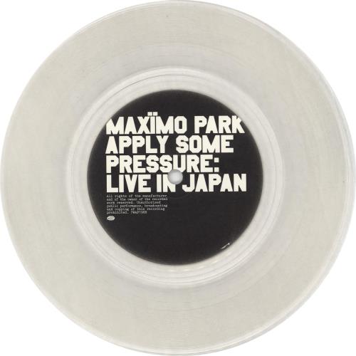 Maximo Park Apply Some Pressure - Clear Vinyl 7" vinyl single (7 inch record / 45) UK MD807AP340298
