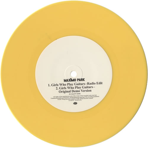 Maximo Park Girls Who Play Guitars 7" vinyl single (7 inch record / 45) UK MD807GI411668