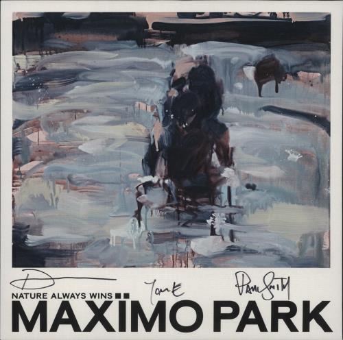 Maximo Park Nature Always Wins - Turquoise Vinyl - Autographed vinyl LP album (LP record) UK MD8LPNA870798